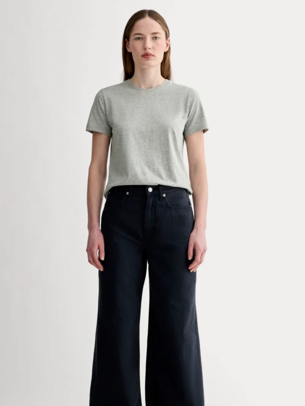 Everlane Heather Grey Crew Neck Tee